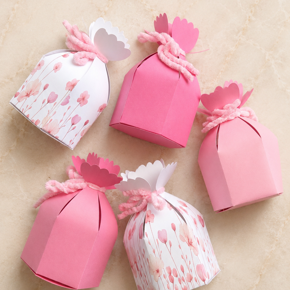 FLOWER TOP FAVOR BOXES SET OF 20