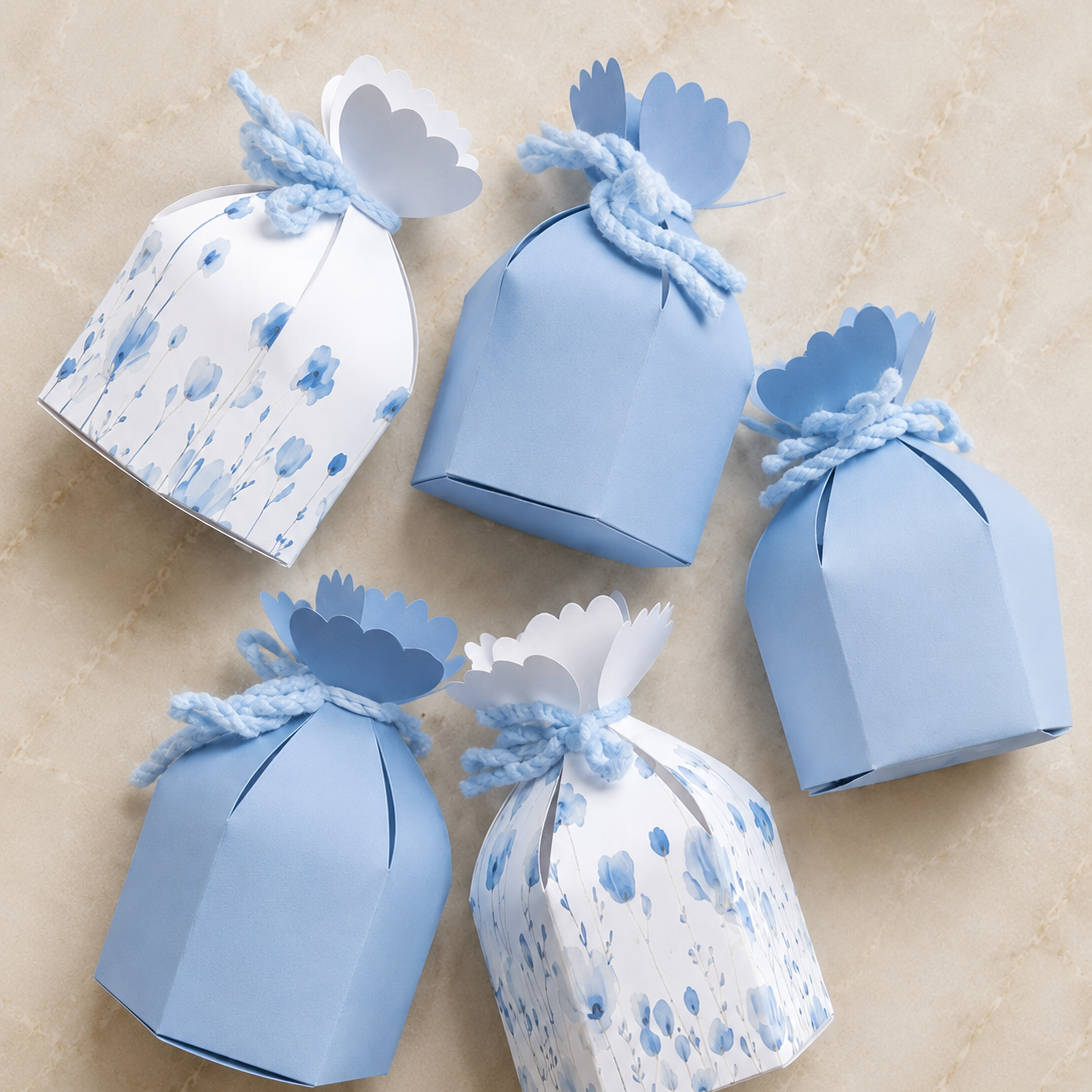 FLOWER TOP FAVOR BOXES SET OF 20
